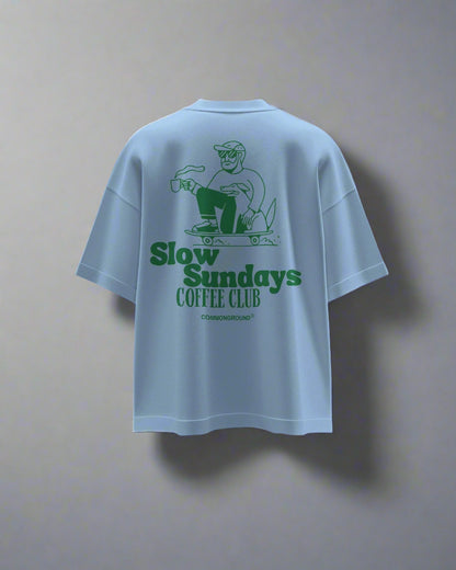 SLOW SUNDAYS COFFEE CLUB OVERSIZED T-SHIRT