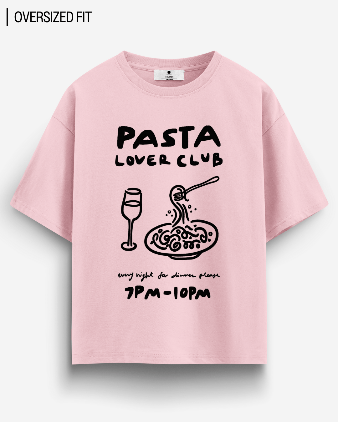 PASTA LOVER CLUB OVERSIZED T - SHIRT - COMMONGROUND
