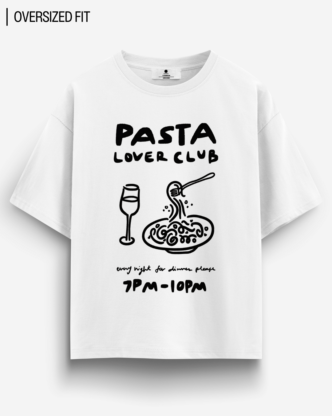 PASTA LOVER CLUB OVERSIZED T - SHIRT - COMMONGROUND