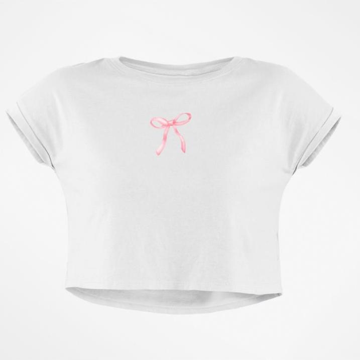PINK BOW CROP TOP - COMMONGROUND
