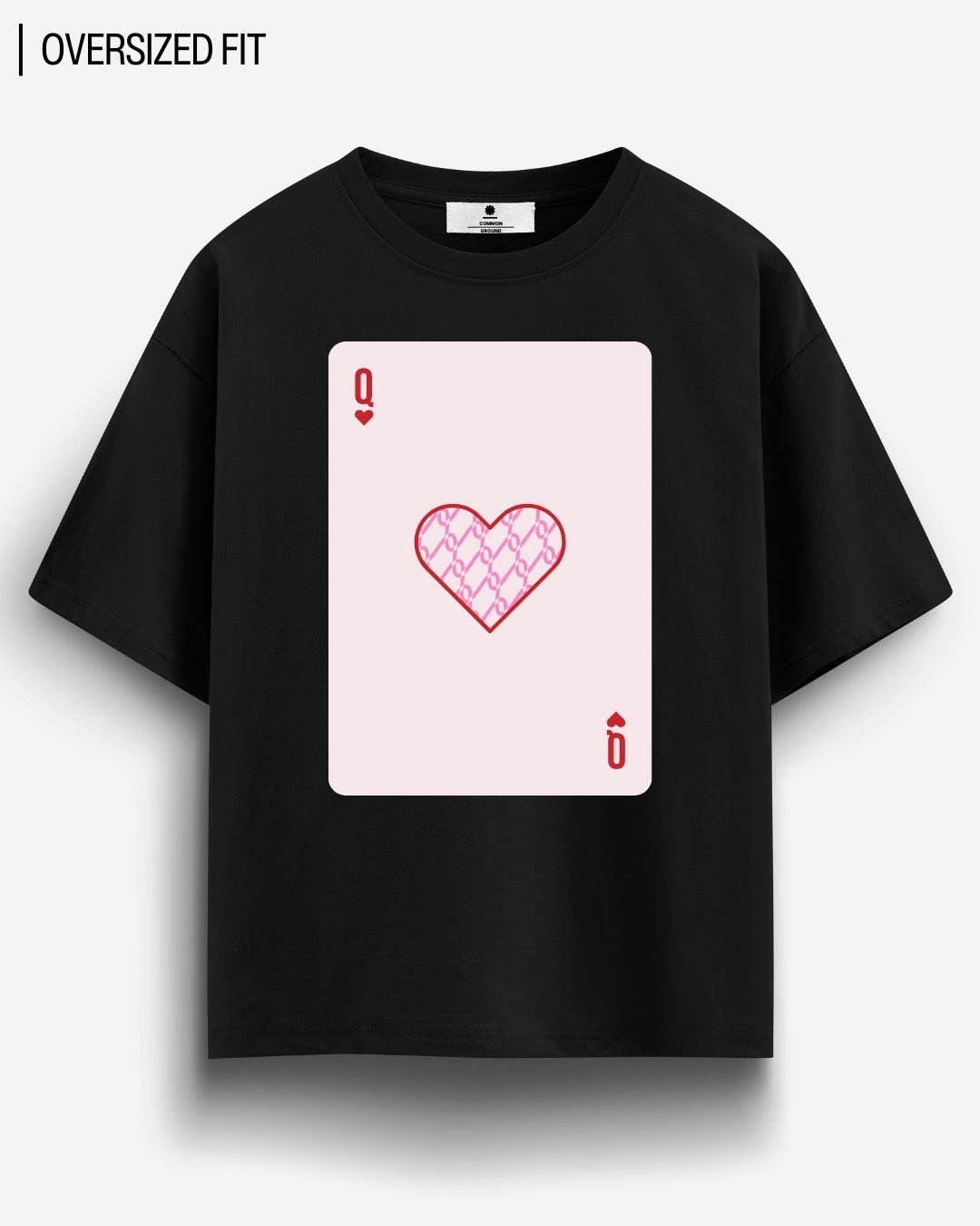 QUEEN OF HEARTS OVERSIZED T - SHIRT - COMMONGROUND
