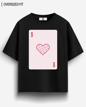 QUEEN OF HEARTS OVERSIZED T - SHIRT - COMMONGROUND
