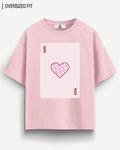 QUEEN OF HEARTS OVERSIZED T - SHIRT - COMMONGROUND