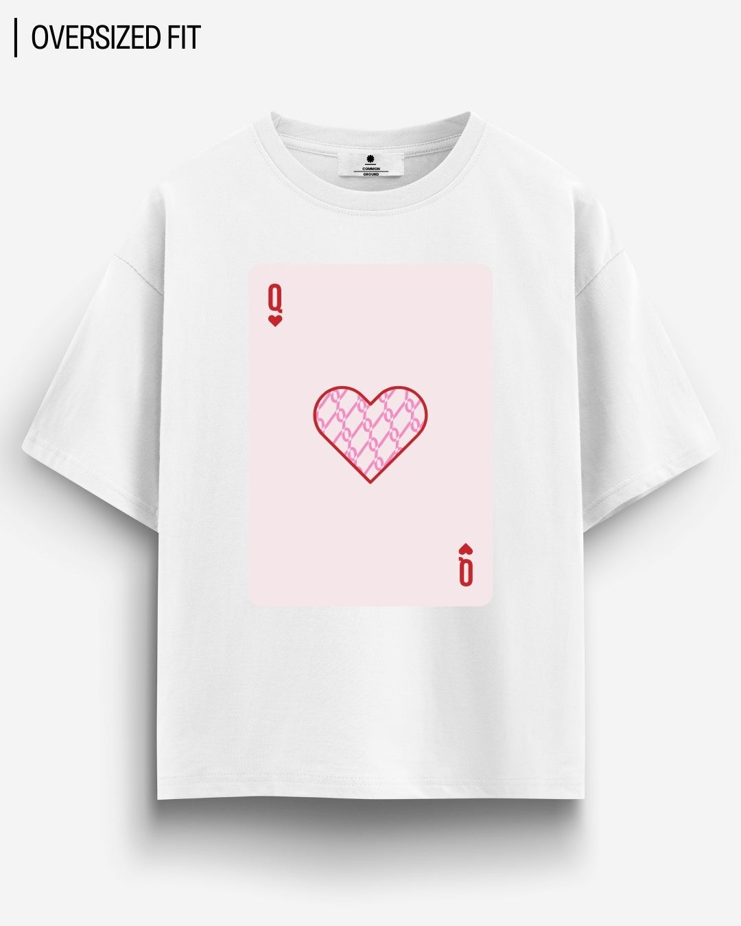 QUEEN OF HEARTS OVERSIZED T - SHIRT - COMMONGROUND