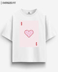 QUEEN OF HEARTS OVERSIZED T - SHIRT - COMMONGROUND