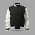 RED LOGO UNISEX VARSITY JACKET - COMMONGROUND