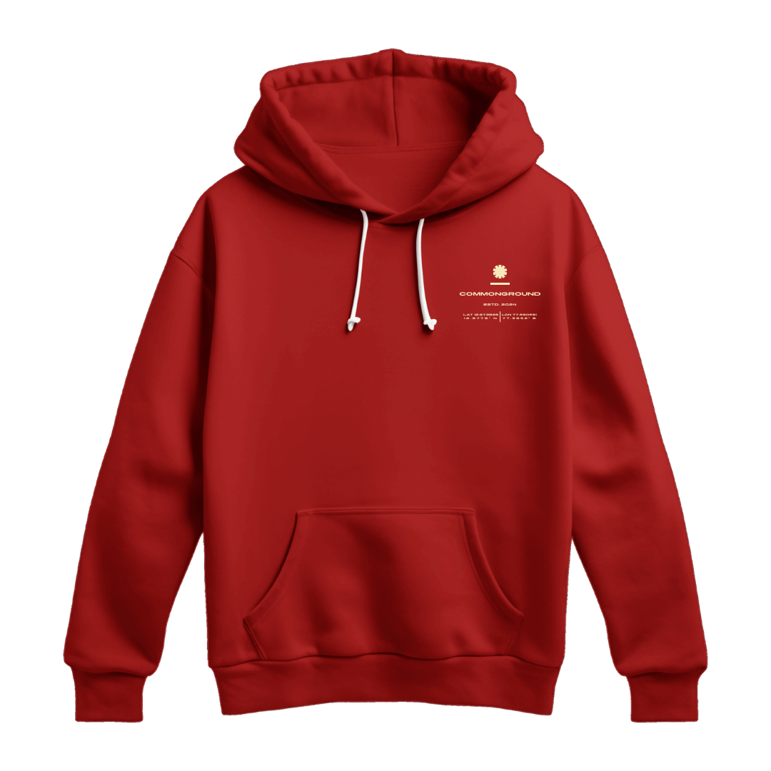 RED REGULAR HOODIE - COMMONGROUND
