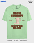 SLOW SUNDAY COFFEE CLUB REGULAR T - SHIRT - COMMONGROUND