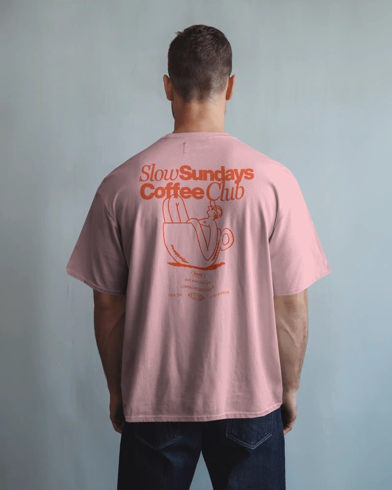 SLOW SUNDAYS COFFEE CLUB OVERSIZED T - SHIRT - COMMONGROUND