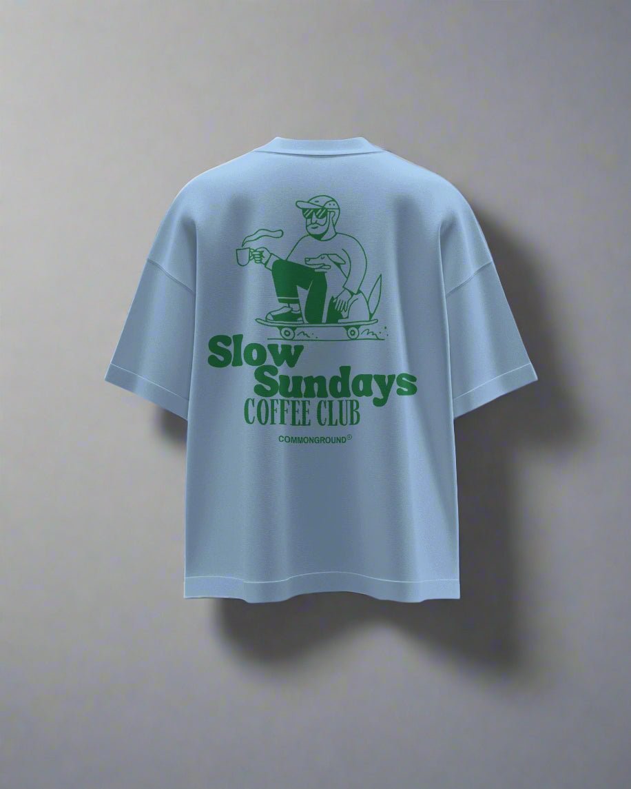 SLOW SUNDAYS COFFEE CLUB OVERSIZED T - SHIRT - COMMONGROUND