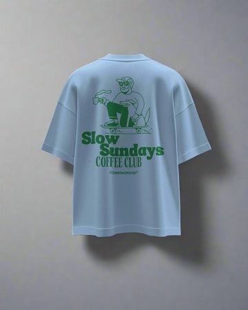SLOW SUNDAYS COFFEE CLUB OVERSIZED T - SHIRT - COMMONGROUND