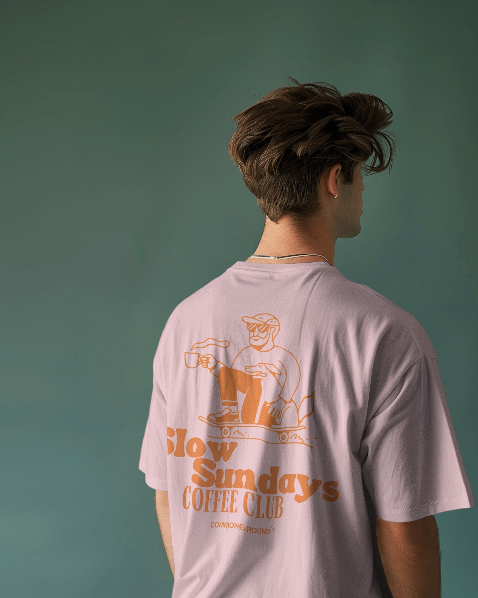 SLOW SUNDAYS COFFEE CLUB OVERSIZED T - SHIRT - COMMONGROUND