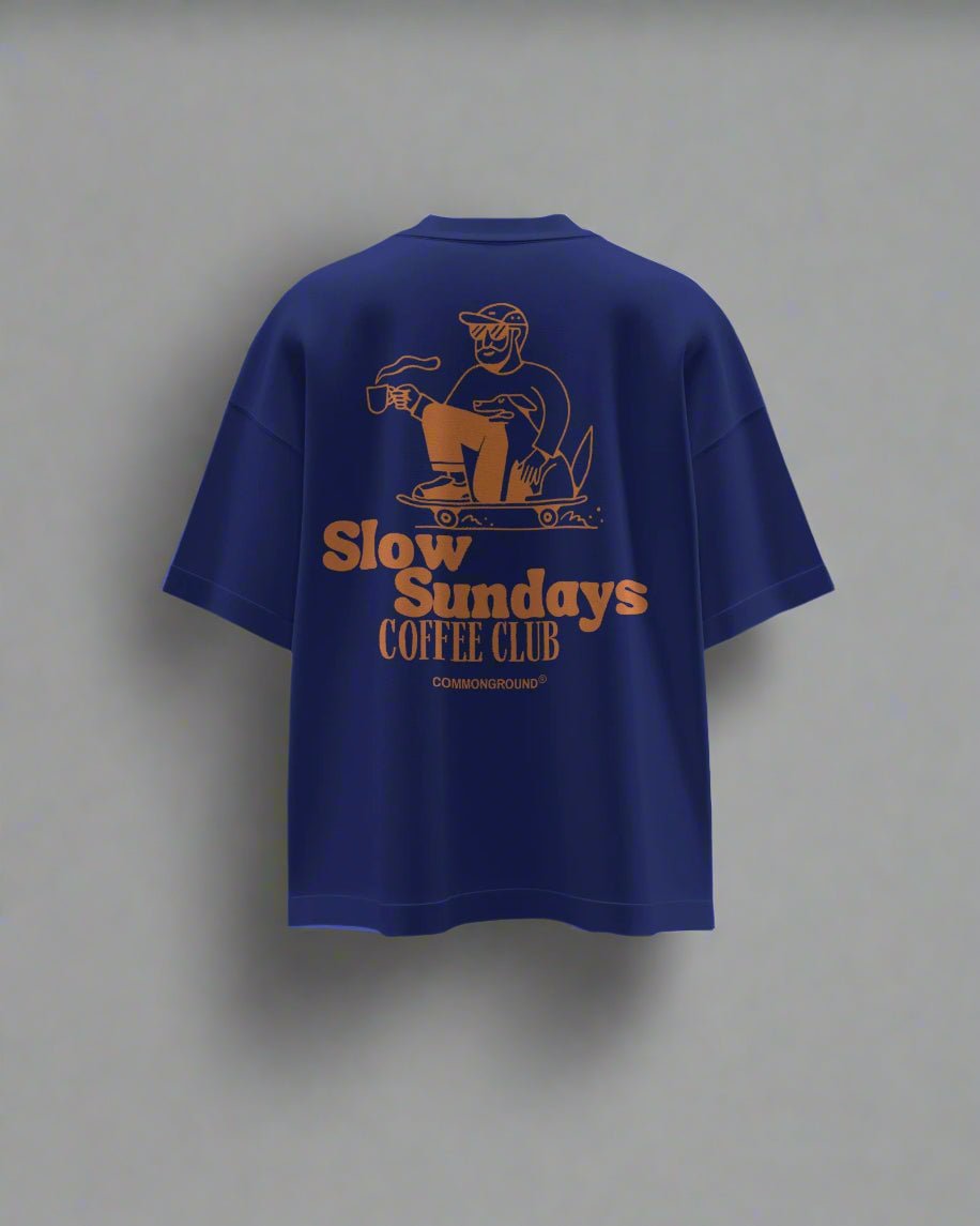 SLOW SUNDAYS COFFEE CLUB OVERSIZED T - SHIRT - COMMONGROUND