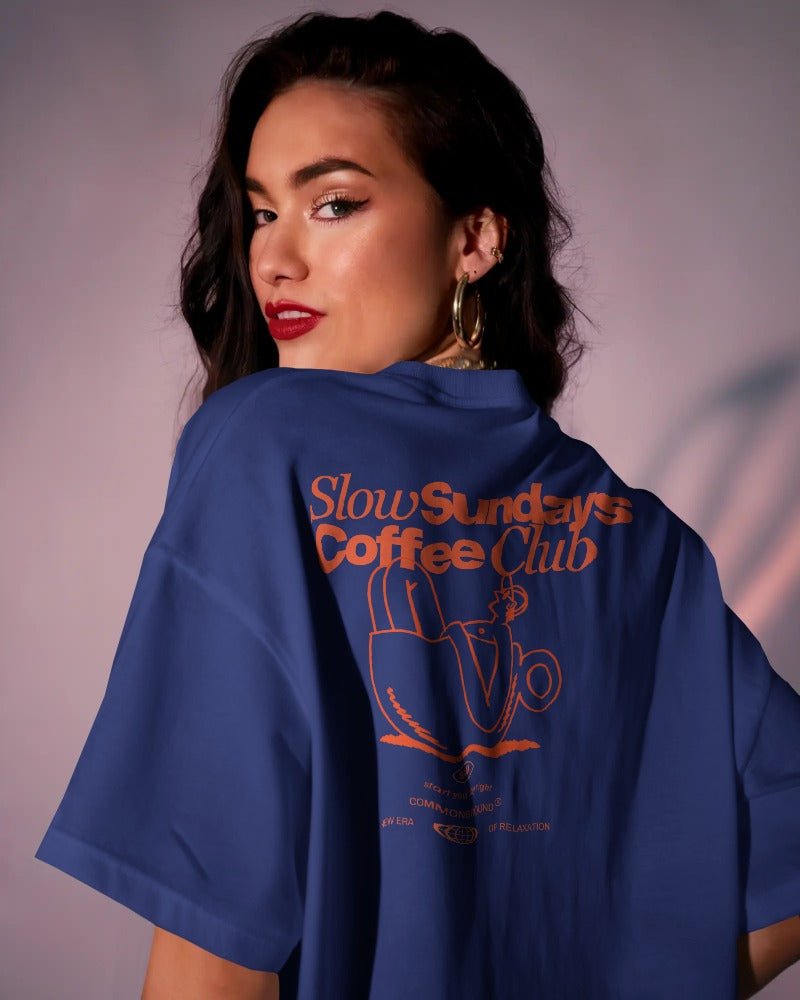SLOW SUNDAYS COFFEE CLUB OVERSIZED T - SHIRT - COMMONGROUND