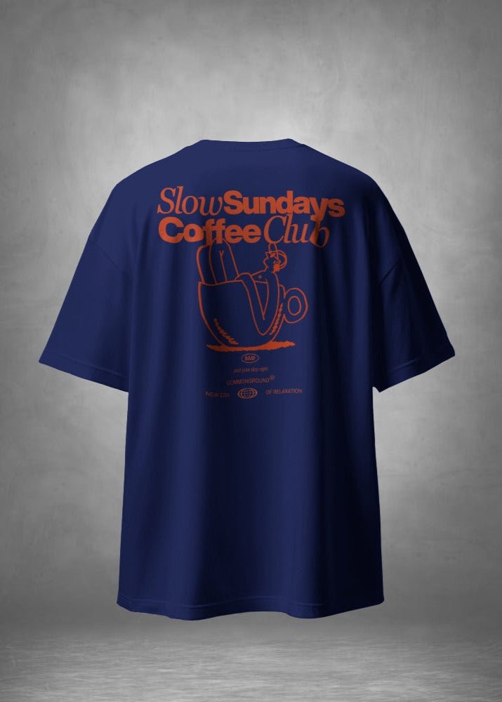 SLOW SUNDAYS COFFEE CLUB OVERSIZED T - SHIRT - COMMONGROUND