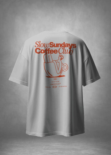 SLOW SUNDAYS COFFEE CLUB OVERSIZED T - SHIRT - COMMONGROUND