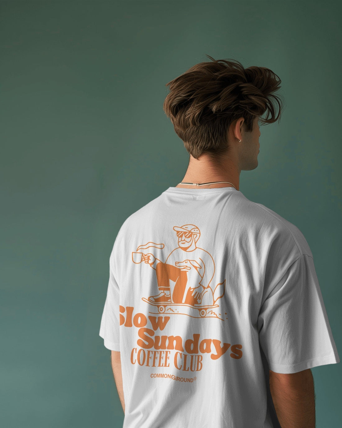 SLOW SUNDAYS COFFEE CLUB OVERSIZED T - SHIRT - COMMONGROUND