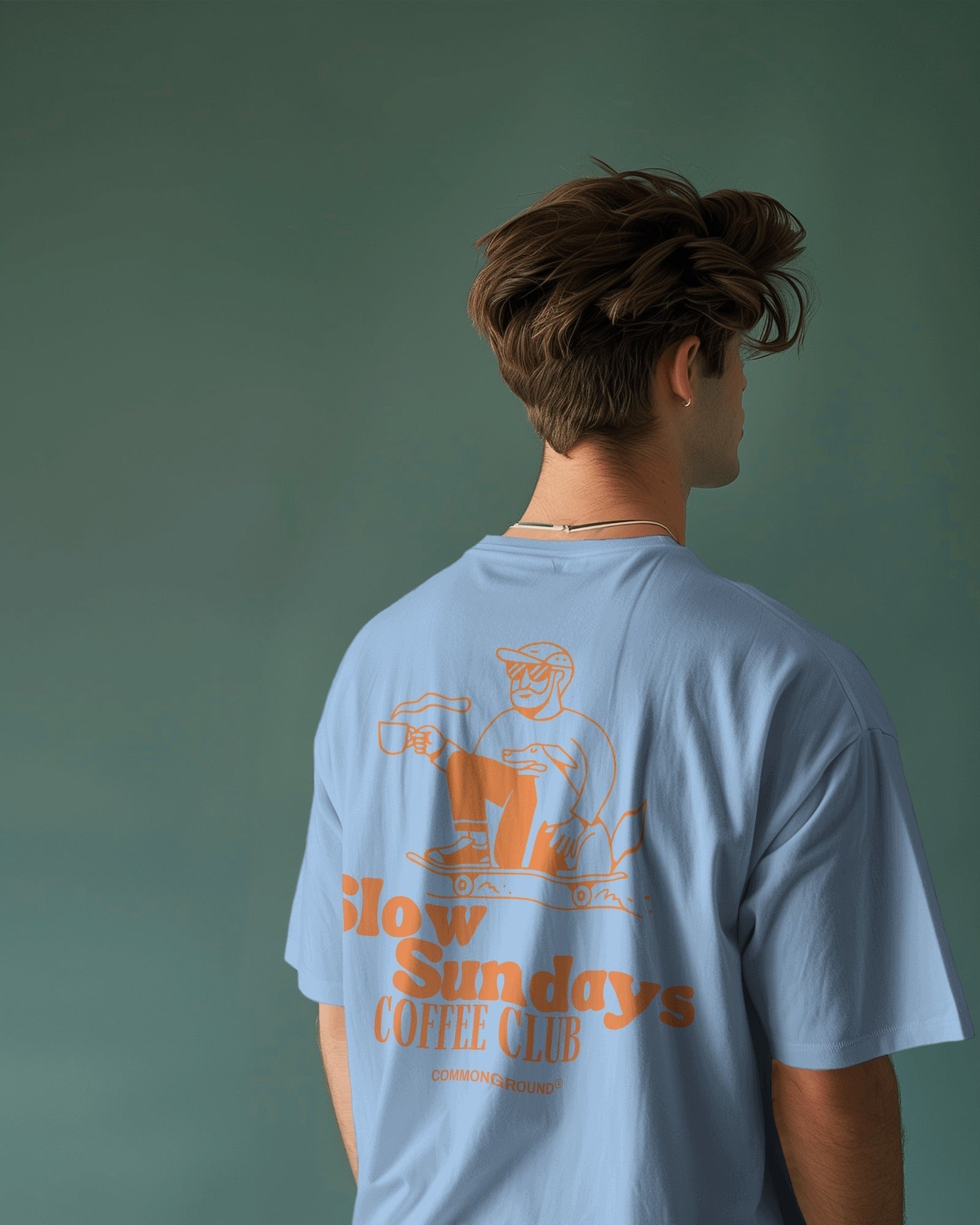 SLOW SUNDAYS COFFEE CLUB OVERSIZED T - SHIRT - COMMONGROUND