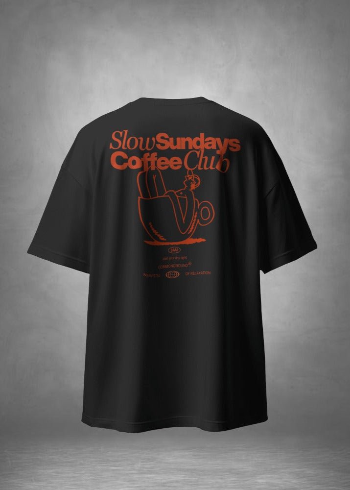SLOW SUNDAYS COFFEE CLUB OVERSIZED T - SHIRT - COMMONGROUND