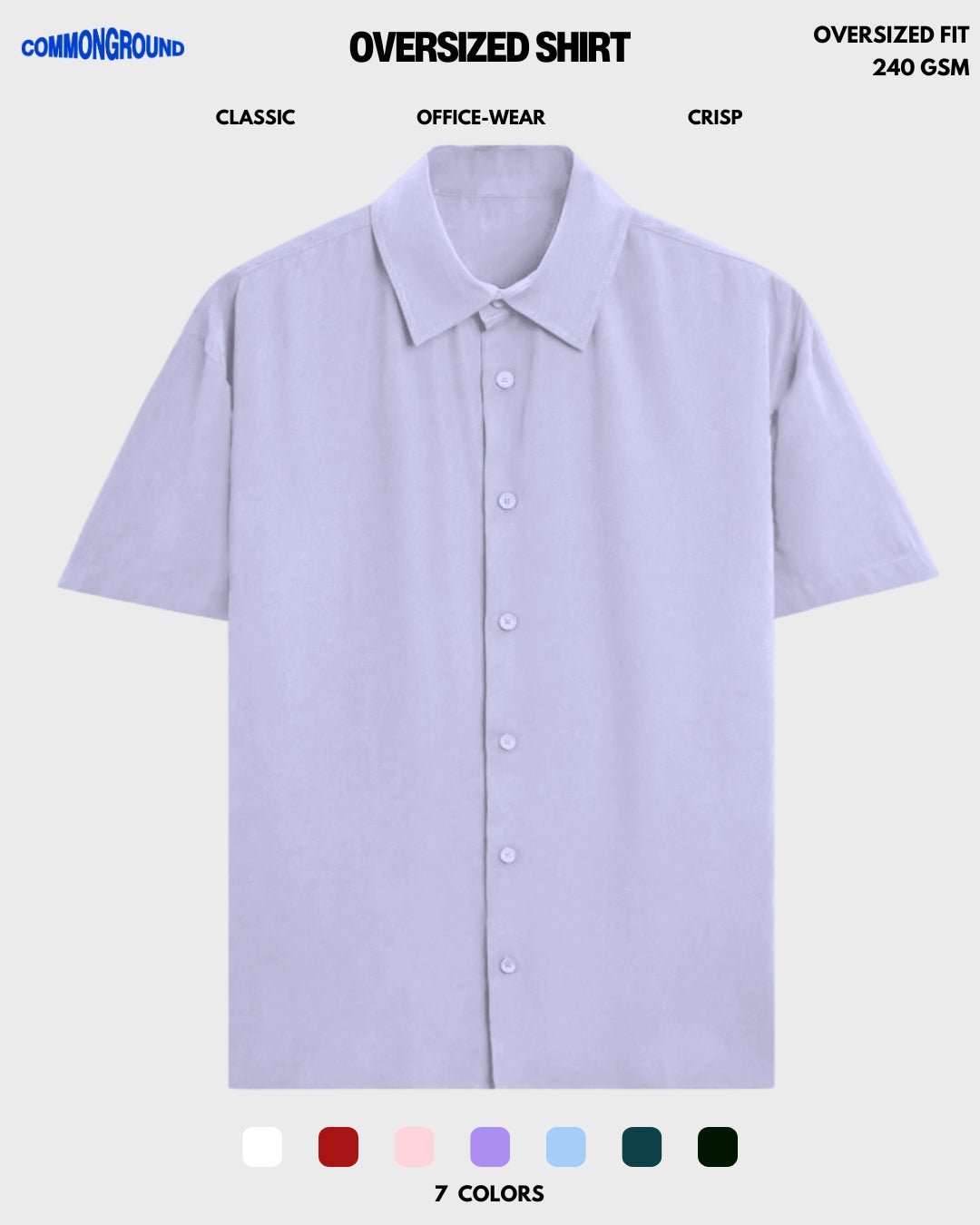 SOLID OVERSIZED SHIRT - COMMONGROUND