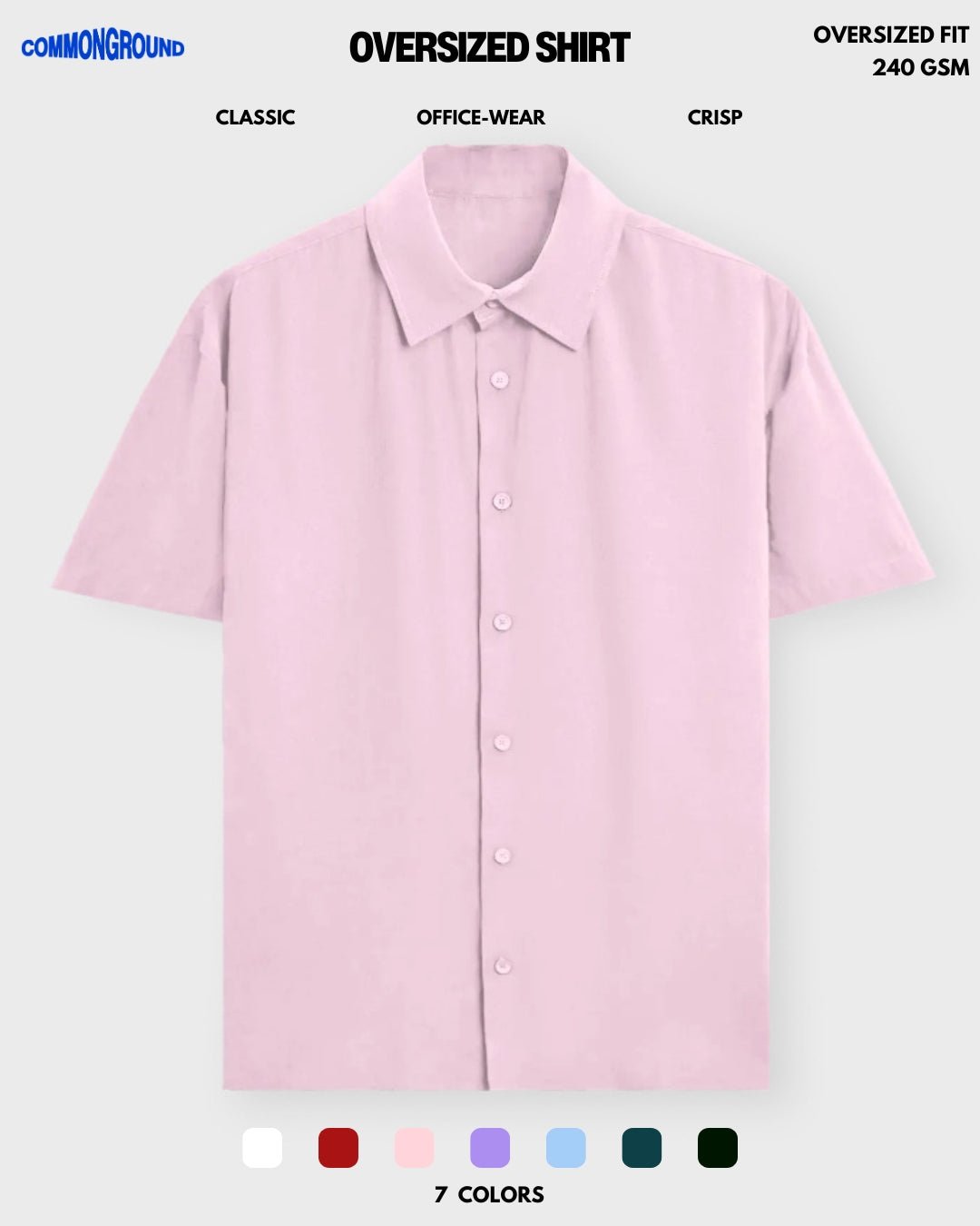 SOLID OVERSIZED SHIRT - COMMONGROUND