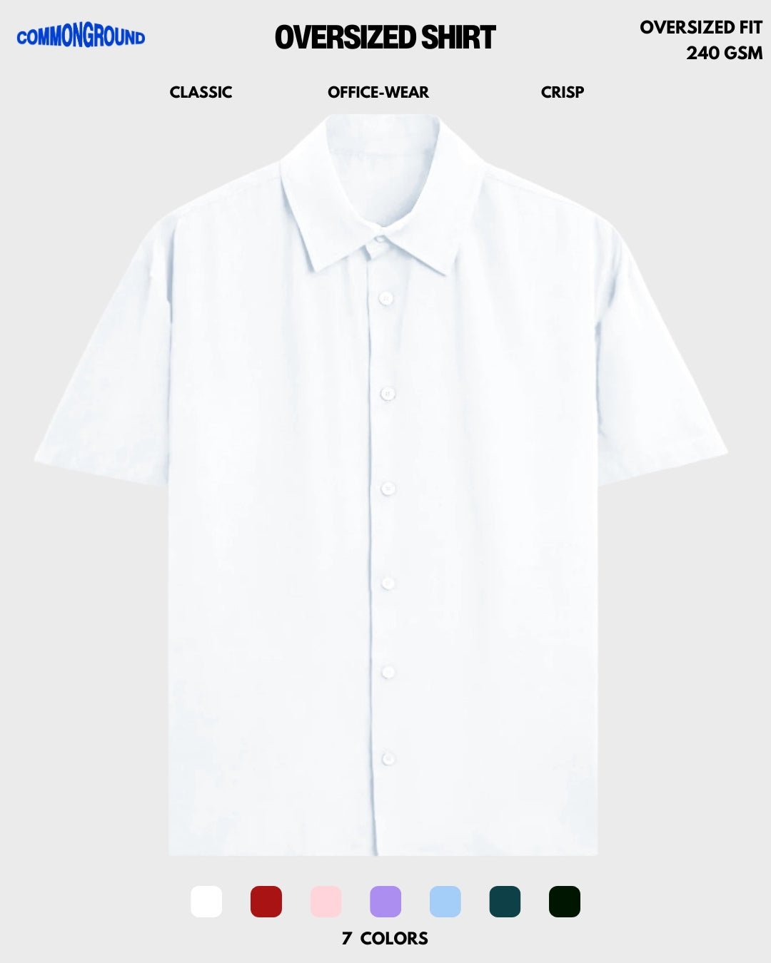 SOLID OVERSIZED SHIRT - COMMONGROUND
