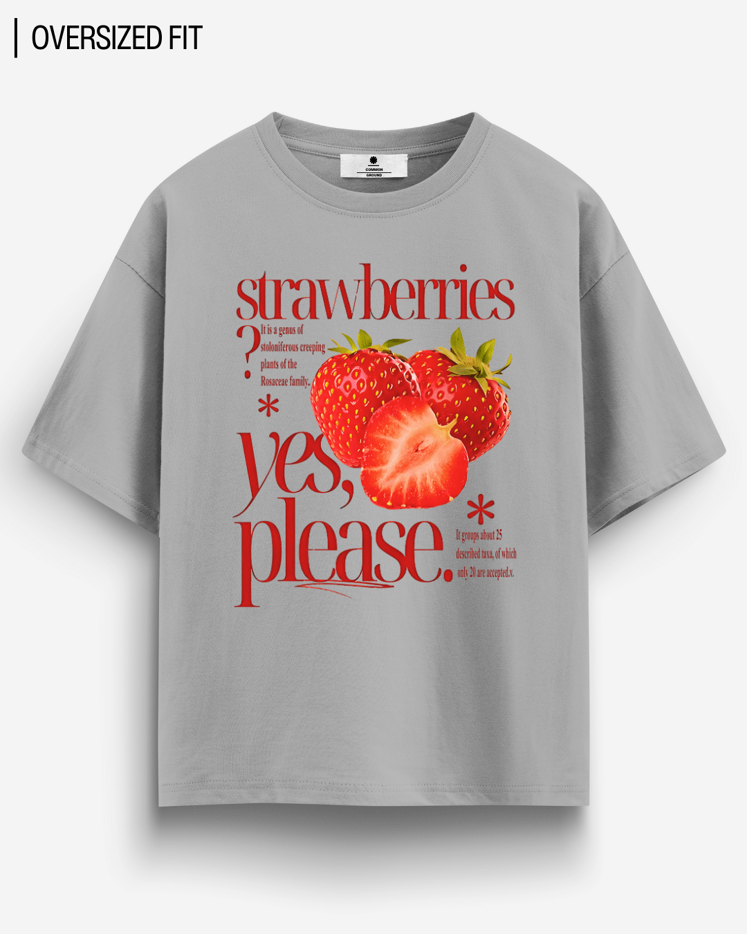 STRAWBERRIES OVERSIZED T - SHIRT - COMMONGROUND
