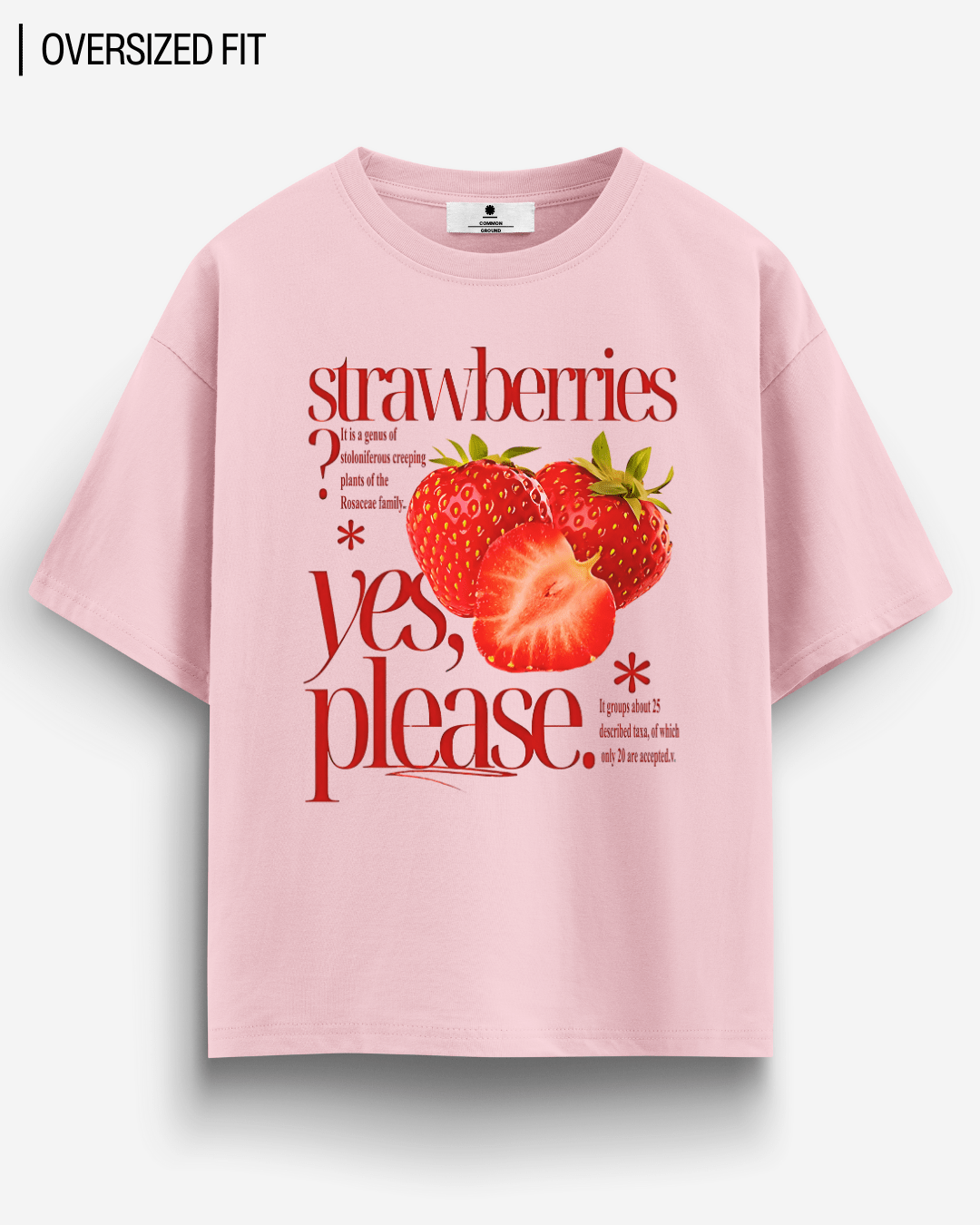 STRAWBERRIES OVERSIZED T - SHIRT - COMMONGROUND