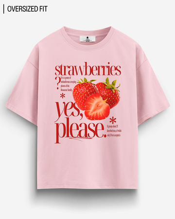STRAWBERRIES OVERSIZED T - SHIRT - COMMONGROUND