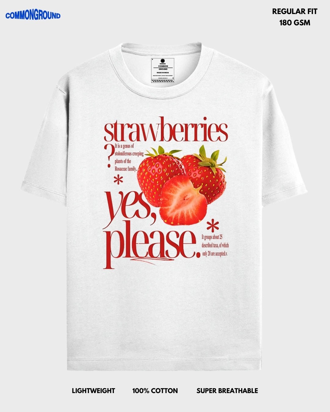 STRAWBERRIES REGULAR T - SHIRT - COMMONGROUND