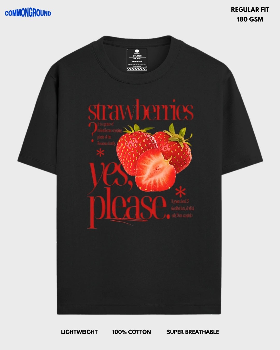 STRAWBERRIES REGULAR T - SHIRT - COMMONGROUND