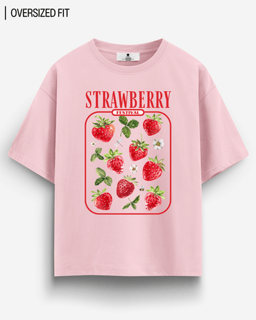 STRAWBERRY FESTIVAL OVERSIZED T - SHIRT - COMMONGROUND