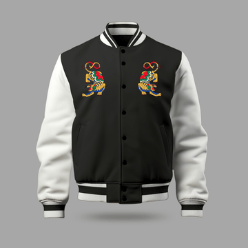 TIGER MOTIFS UNISEX VARSITY JACKET - COMMONGROUND