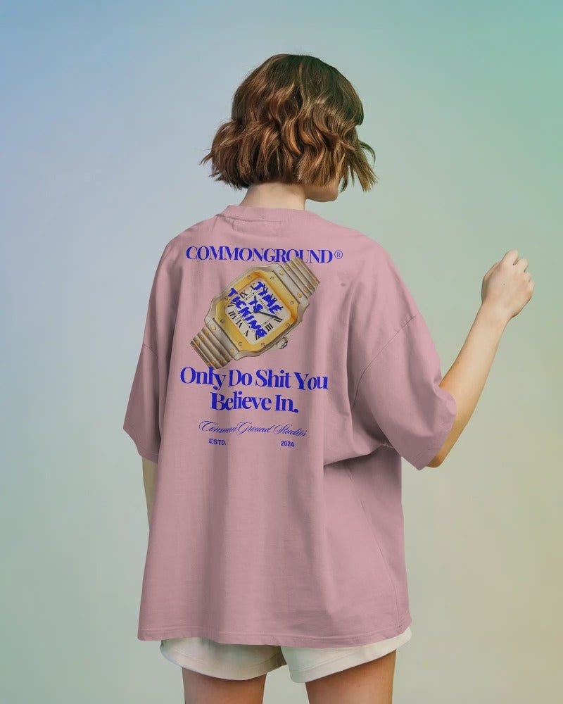 TIME IS TICKING OVERSIZED T - SHIRT - COMMONGROUND