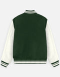 UNISEX BOTTLE GREEN VARSITY JACKET - COMMONGROUND
