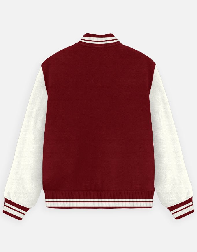 UNISEX RED VARSITY JACKET - COMMONGROUND