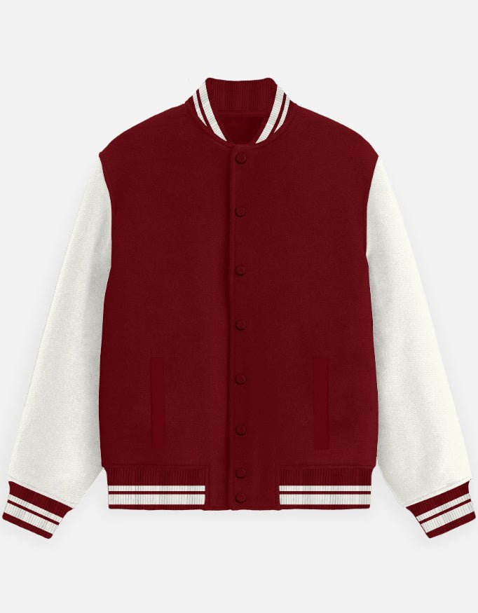 UNISEX RED VARSITY JACKET - COMMONGROUND