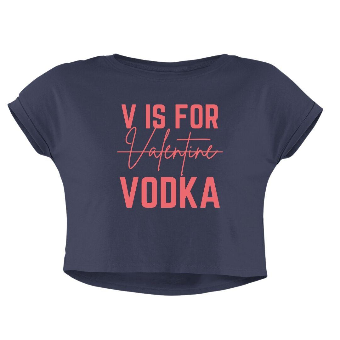 V FOR VODKA CROP TOP - COMMONGROUND