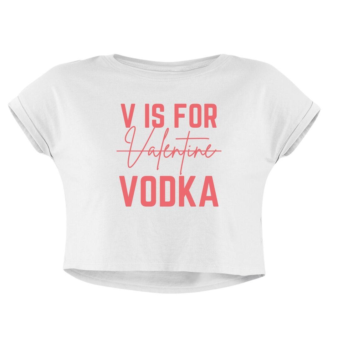 V FOR VODKA CROP TOP - COMMONGROUND