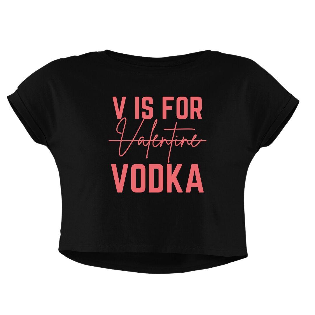 V FOR VODKA CROP TOP - COMMONGROUND