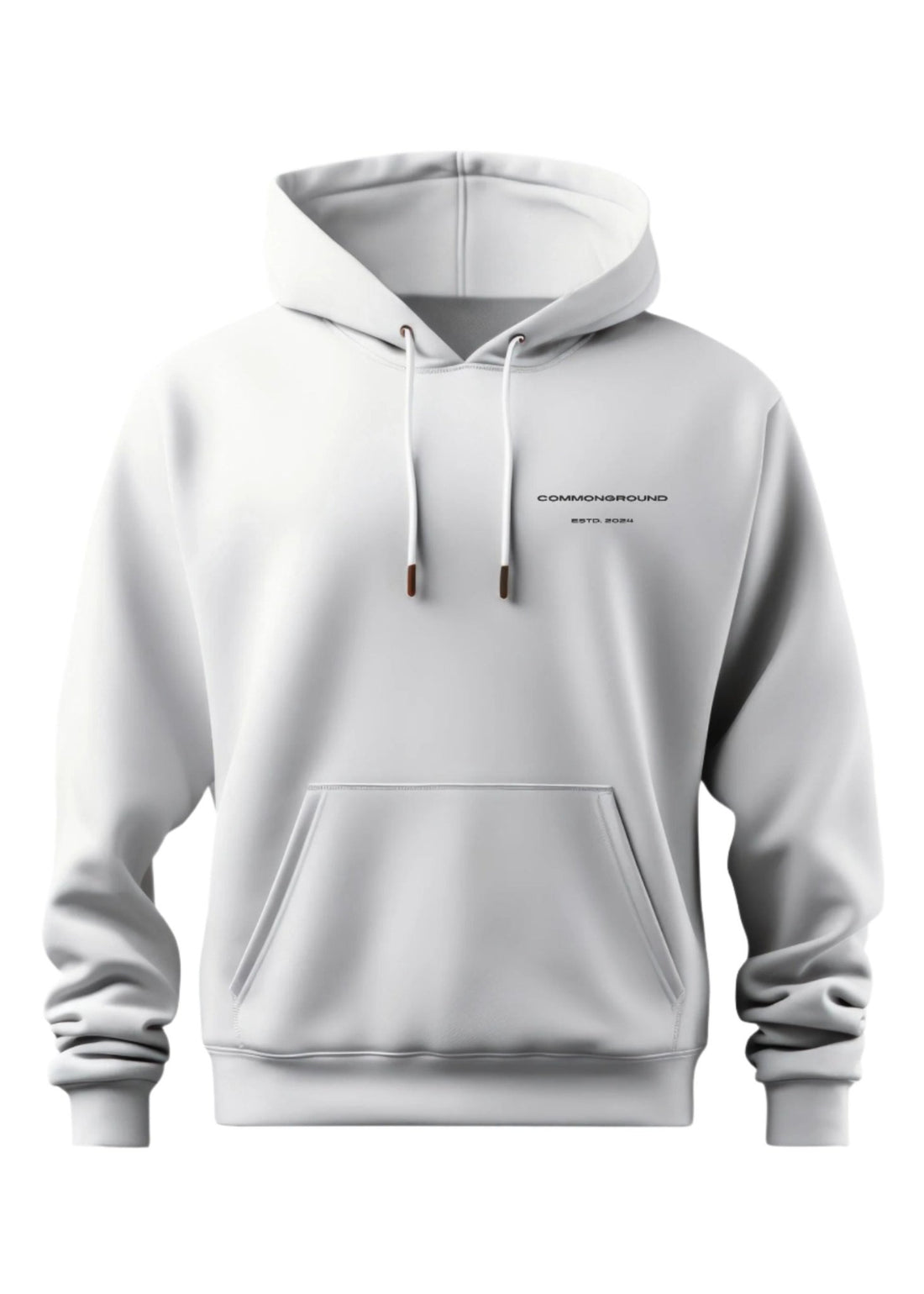 WHITE OVERSIZED HOODIE - COMMONGROUND