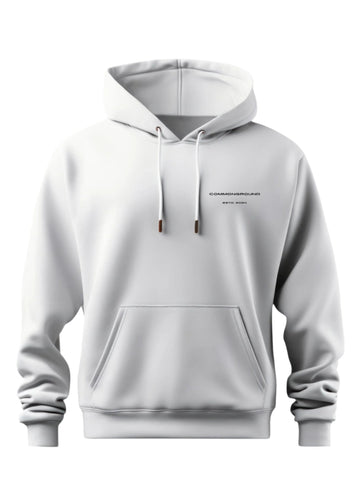WHITE OVERSIZED HOODIE - COMMONGROUND