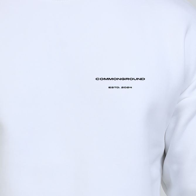 WHITE OVERSIZED SWEATSHIRT - COMMONGROUND