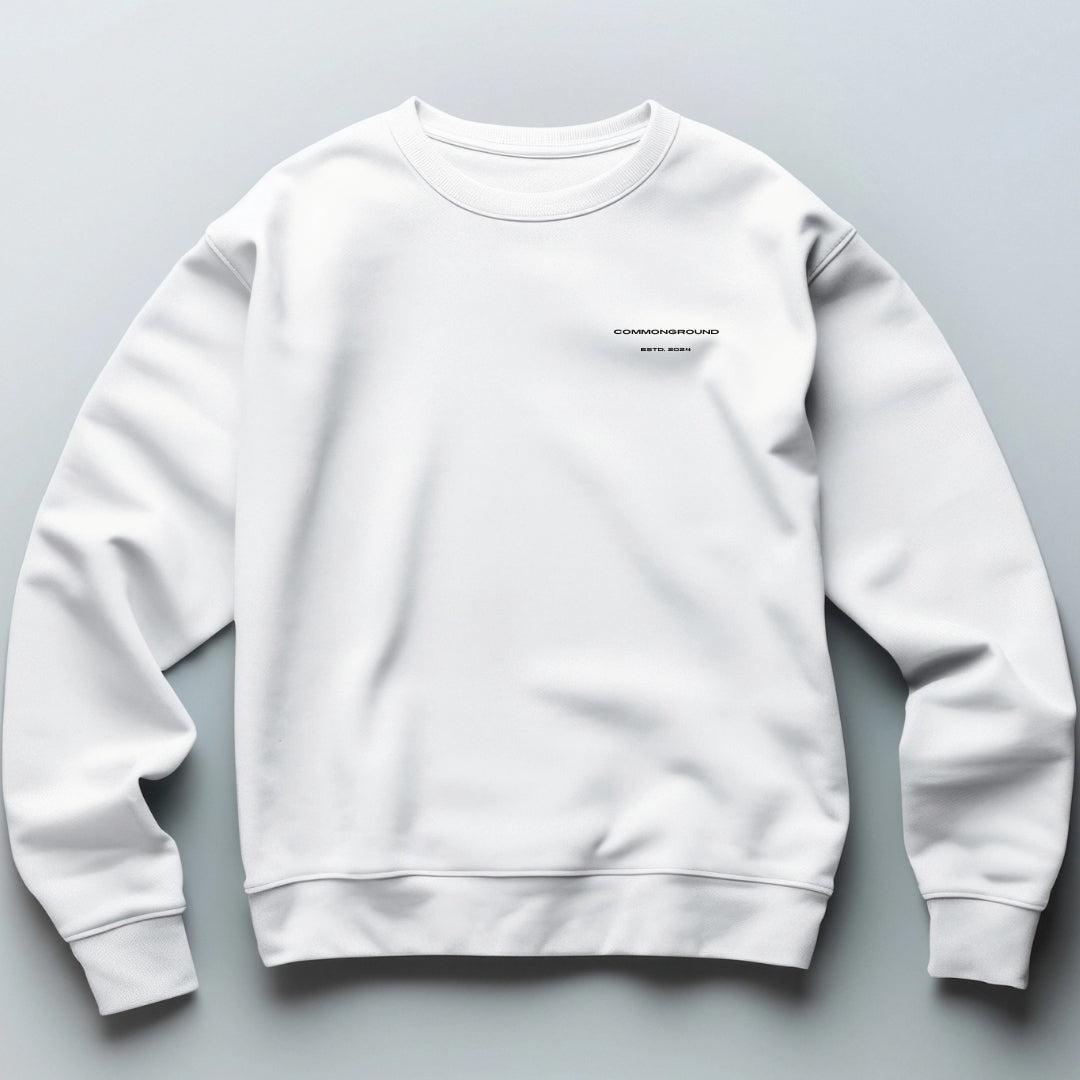 WHITE OVERSIZED SWEATSHIRT - COMMONGROUND