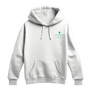 WHITE REGULAR HOODIE - COMMONGROUND