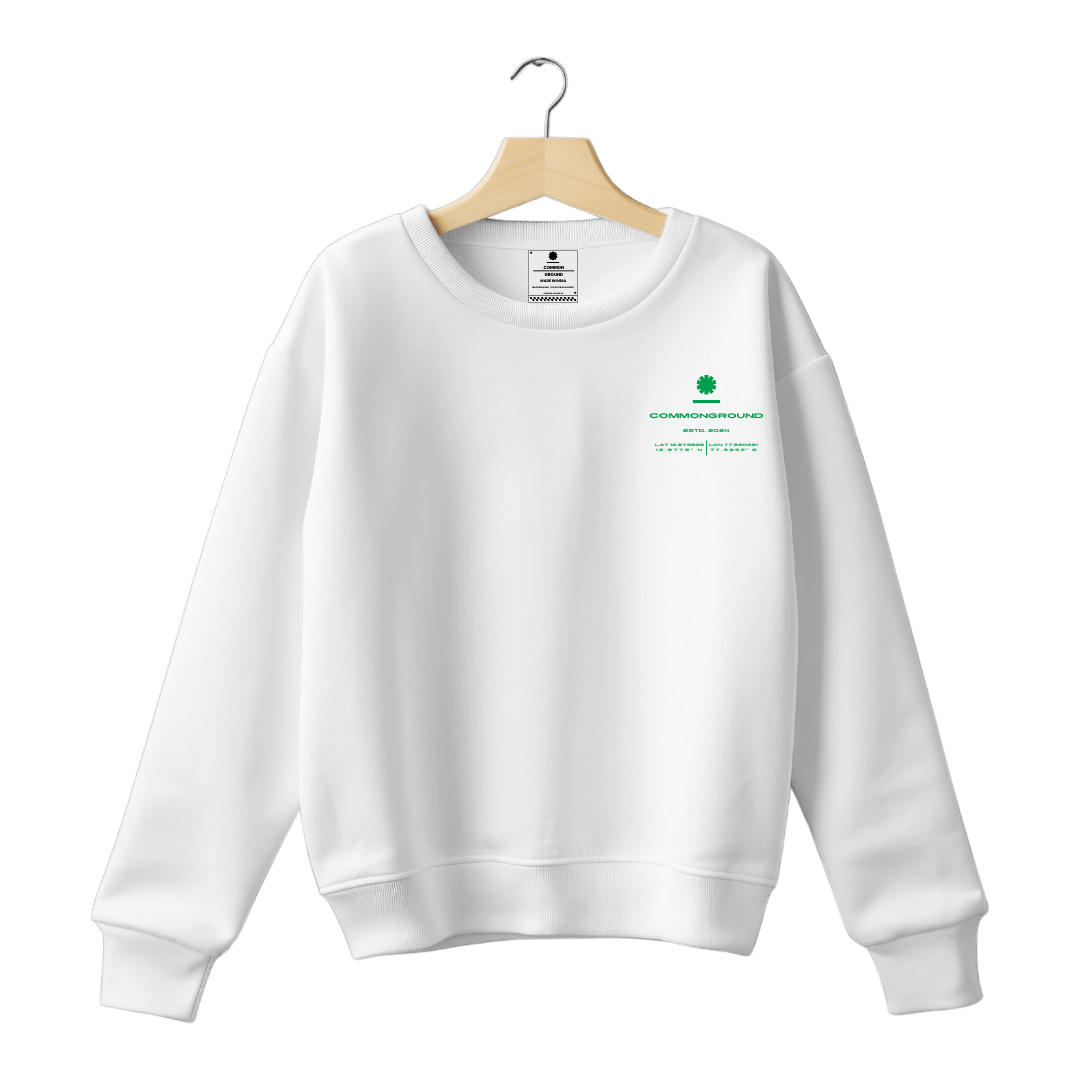 WHITE REGULAR SWEATSHIRT - COMMONGROUND
