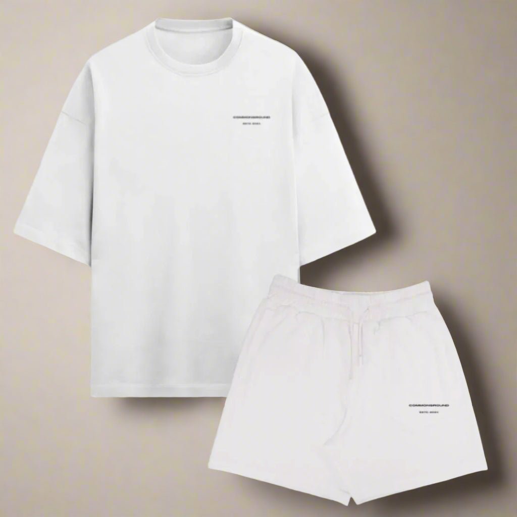 WHITE SOLID TERRY CO - ORD SET - COMMONGROUND