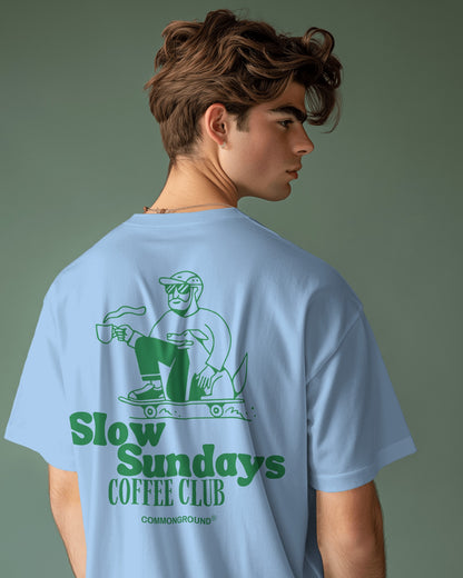 SLOW SUNDAYS COFFEE CLUB OVERSIZED T-SHIRT